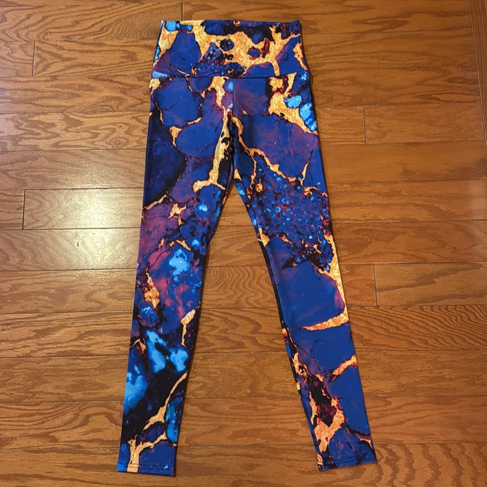 Agstract Apparel Yoga Athletic Leggings Earth Prints NWT